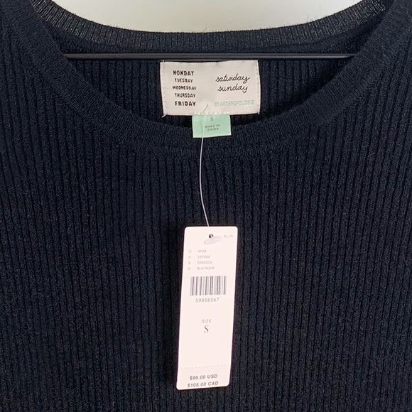 NWT Anthro Saturday/Sunday Parvati Rib Midi Dress - Picture 6 of 8